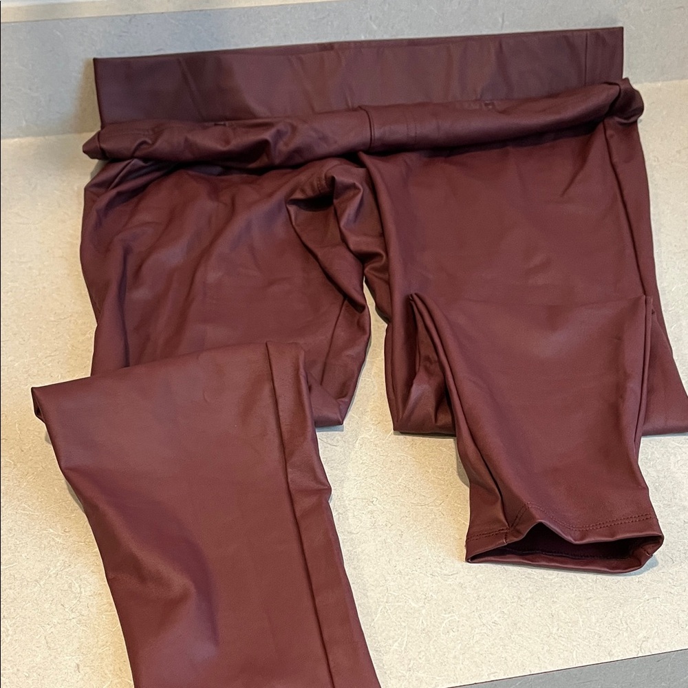 Torrid Dark Red Faux Leather Leggings